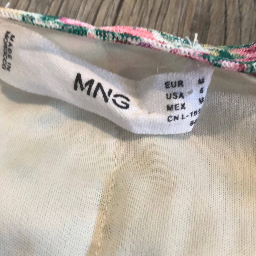 MANGO Floral Ruched Dress size 6 - Picture 8 of 10